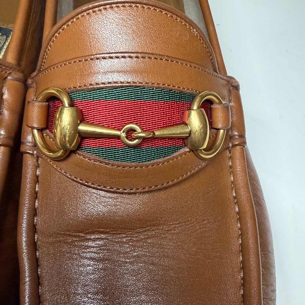 Gucci 60th Anniversary Horsebit 1953 Web Stripe Loafers Men’s Size US 8.5 - Picture 15 of 16